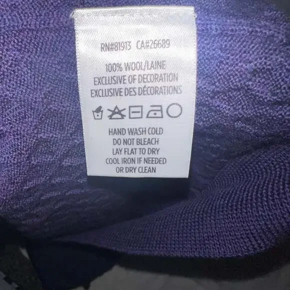 Robert Graham Collectors Textured Wool Crew neck Sweater Mens 2xl Purple Knit - Picture 8 of 12